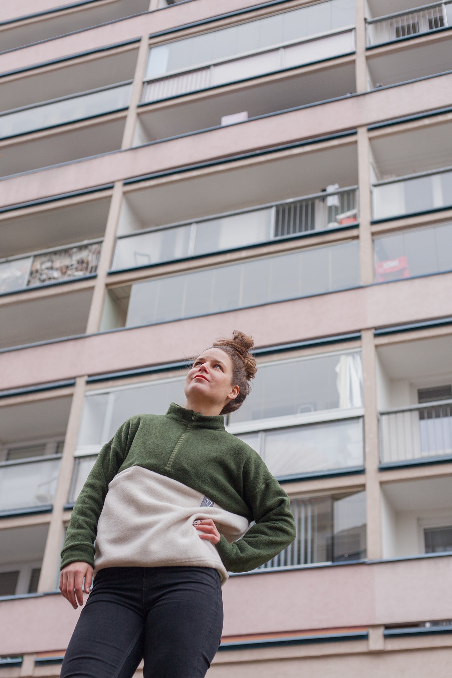 Fleecka - Khaki+šampaň